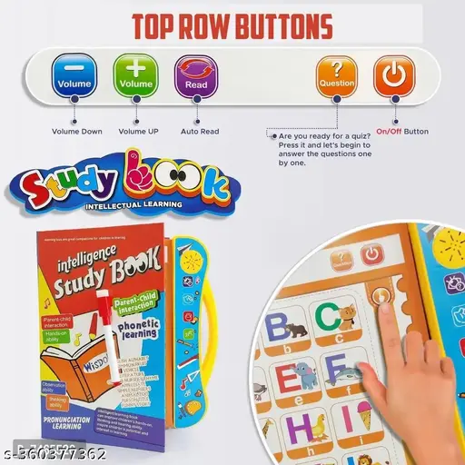 Interactive Electronic English Learning Book for Kids 3+ – Musical Phonics Sound Book with Alphabet, Numbers, Animals & More | Fun & Educational Gift for Boys & Girls - Image 3